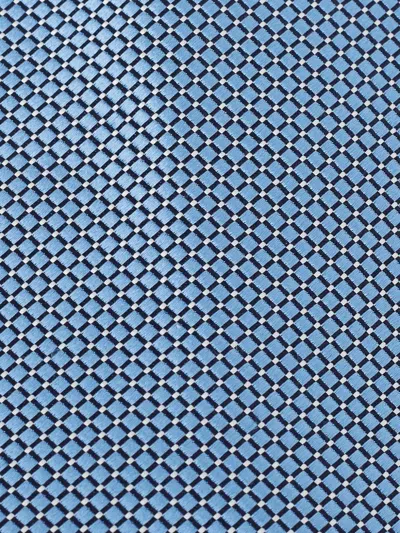 Pre-owned Ermenegildo Zegna Vintage Geometric-pattern Silk Tie In Blue