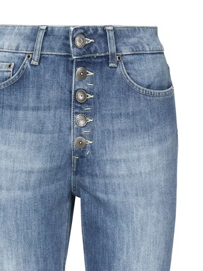 Dondup Five-pocket Button Jeans In Blue
