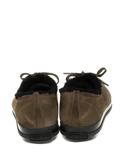Pre-owned Miu Miu 2023 Crystal-embellished Sneakers