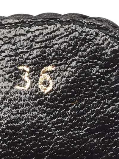 Pre-owned Stuart Weitzman Woven Leather Slippers In Black