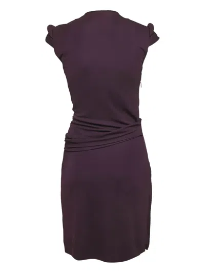 Pre-owned Gucci Wrap Dress In Purple