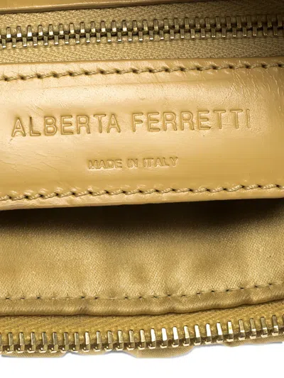 Pre-owned Alberta Ferretti Net Satin Tote Bag In Neutral