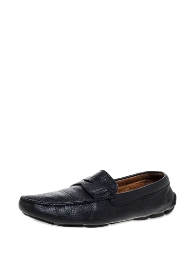 Pre-owned Prada Leather Penny-keeper Loafers