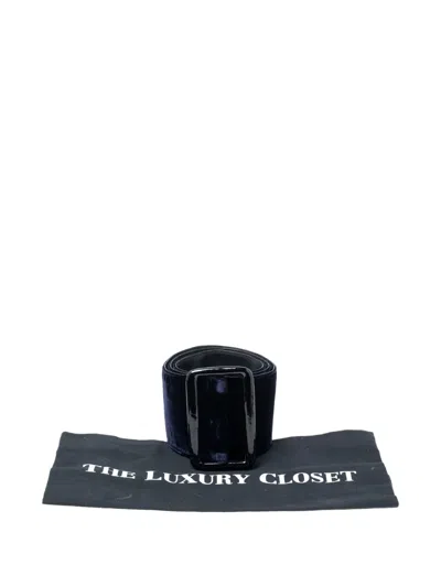 Pre-owned Giorgio Armani Velvet Buckle Belt