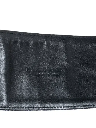 Pre-owned Giorgio Armani Velvet Buckle Belt