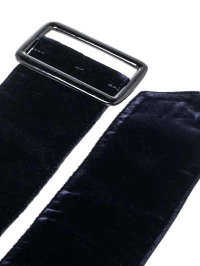 Pre-owned Giorgio Armani Velvet Buckle Belt