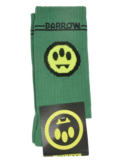 Barrow Logo-jacquard Socks In Green