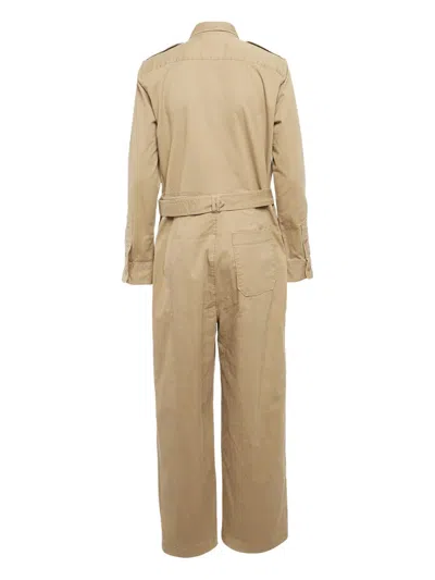 Pre-owned Polo Ralph Lauren Vintage Belted-waist Jumpsuit In Neutral