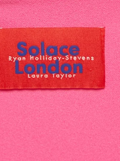 Pre-owned Solace London Puff-sleeve Mini Dress In Pink