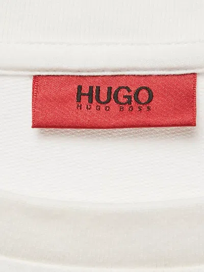 Pre-owned Hugo Boss Logo-embossed Sweatshirt In White