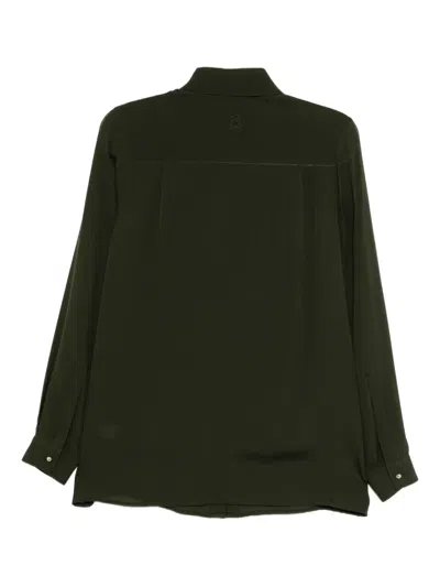Elie Saab Silk Shirt In Green