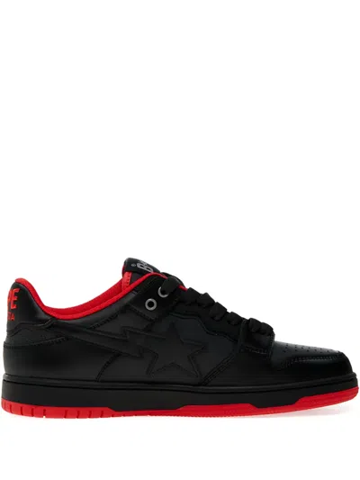 A Bathing Ape Bape Sk8 Sta 4 Sneakers In Black