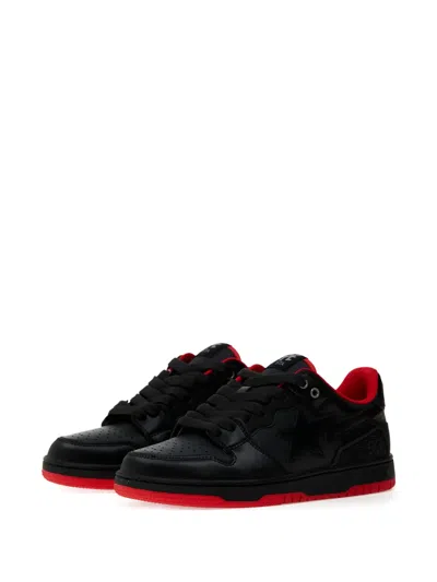 A Bathing Ape Bape Sk8 Sta 4 Sneakers In Black