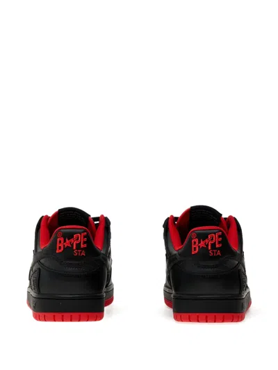 A Bathing Ape Bape Sk8 Sta 4 Sneakers In Black