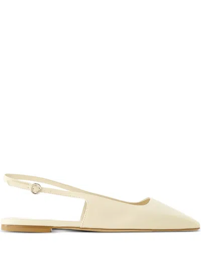 Aeyde Liya Slingback Leather Flat Pumps