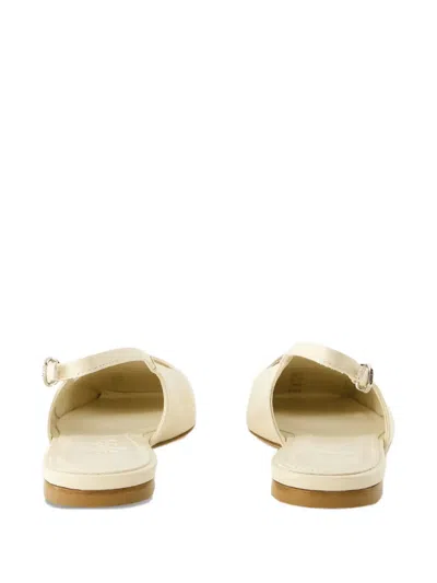 Aeyde Liya Slingback Leather Flat Pumps