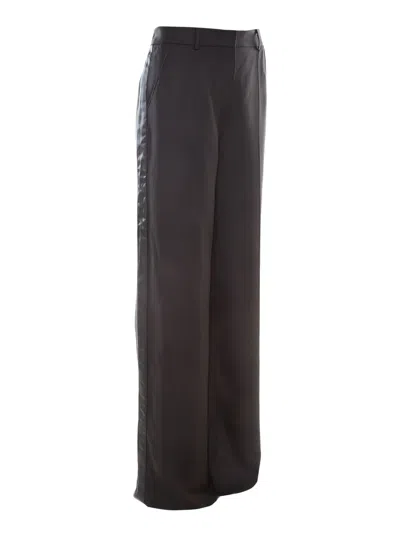Pre-owned Borbonese Satin-trim Silk Trousers