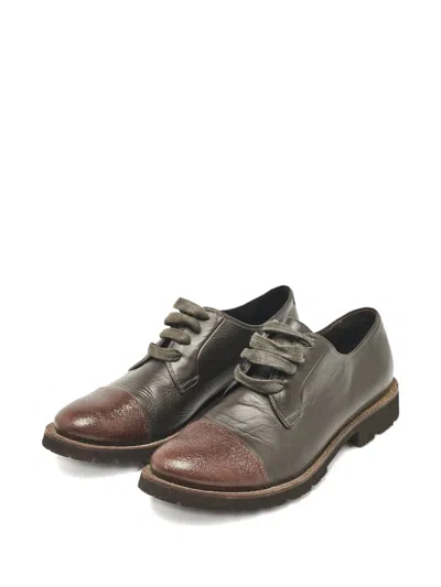Pre-owned Brunello Cucinelli Leather Oxford Shoes In Brown