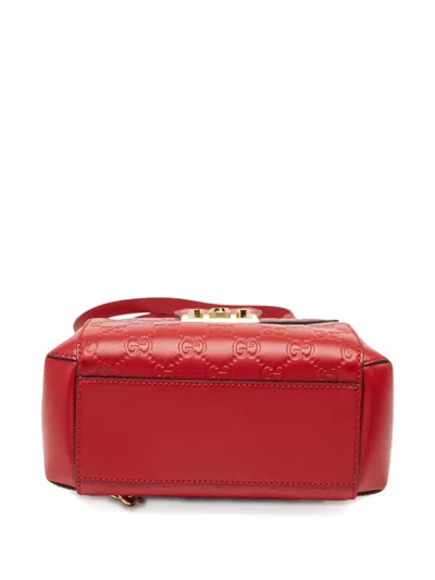 Pre-owned Gucci Ssima Padlock Backpack