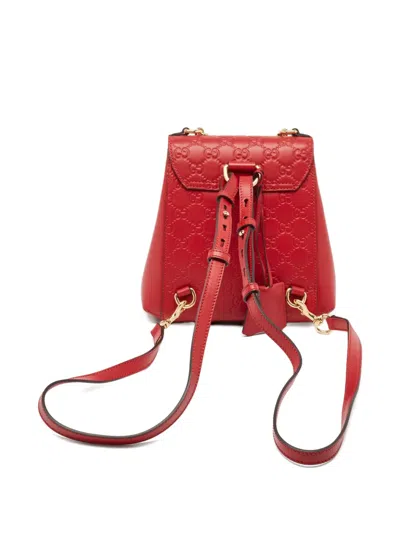 Pre-owned Gucci Ssima Padlock Backpack