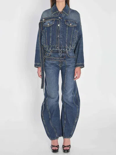 Jean Paul Gaultier Low Waisted Jean With Strap Detail On The Front Clothing