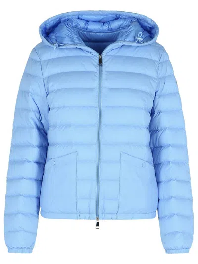 Moncler 'hede' Light Blue Polyamide Down Jacket In Blue
