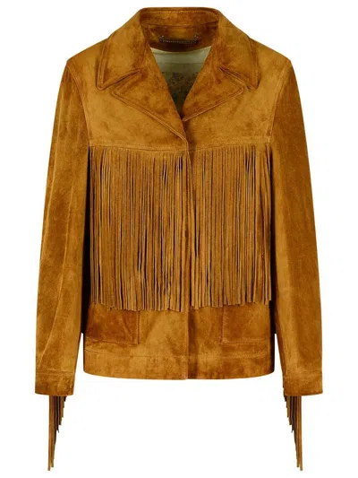 Golden Goose Women Olinda Fringed Jacket In Brown