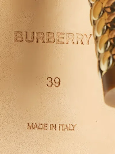 Pre-owned Burberry 110mm Mesh Ankle Boots In Neutral
