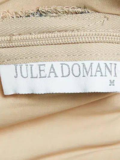 Pre-owned Julea Domani Floral Ruffled Maxi Dress In Neutral
