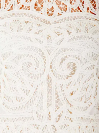 Pre-owned Sea Short-sleeve Lace Dress In Neutral