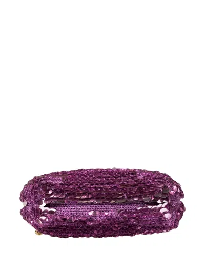 Pre-owned Dolce & Gabbana Sequins-embellished Clutch Bag In Pink