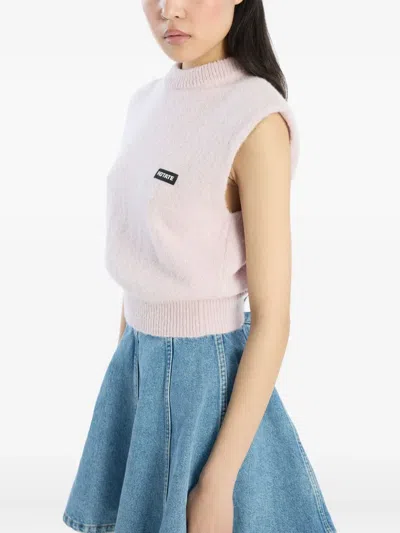 Rotate Birger Christensen Padded-shoulder Knit Vest