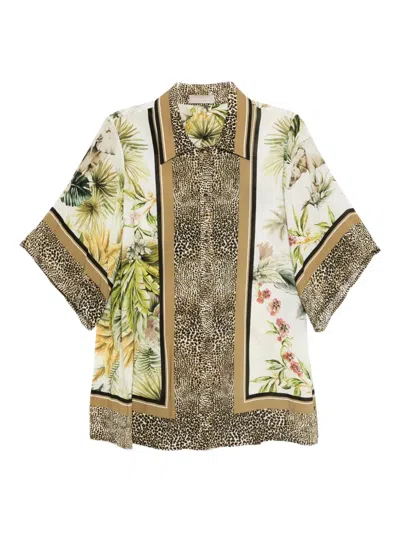 Elie Saab Savannah Print Shirt In Brown