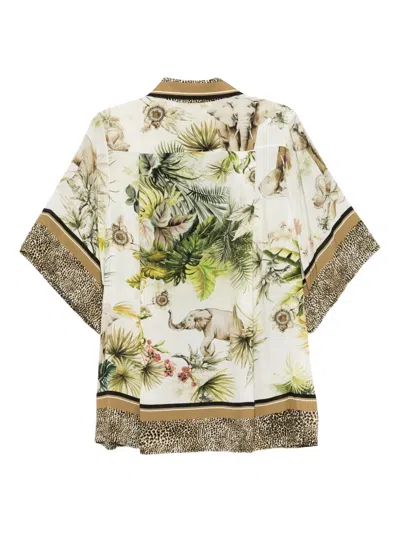 Elie Saab Savannah Print Shirt In Brown