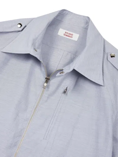 Studio Tomboy Zip-fastening Shirt In Gray