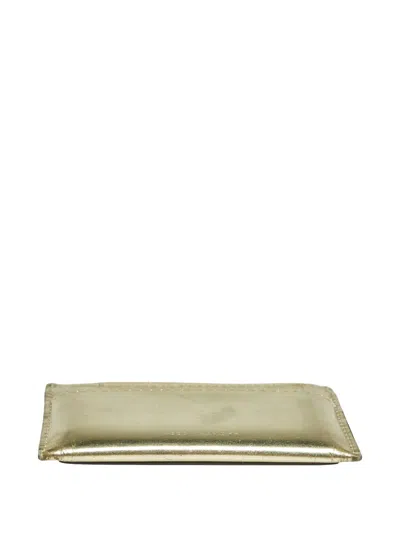 Pre-owned Reed Krakoff Leather Card Holder In Gold