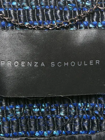 Pre-owned Proenza Schouler 2024 Tweed Coat In Blue