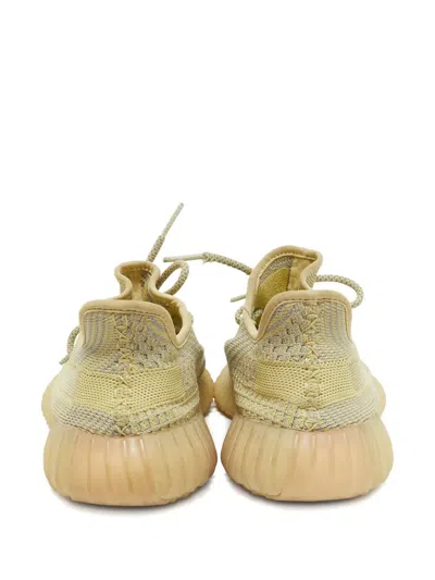 Pre-owned Adidas Originals Boost 350 V2 Knitted Sneakers In Yellow