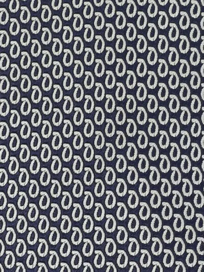Pre-owned Ermenegildo Zegna Vintage Patterned Silk Tie In Blue