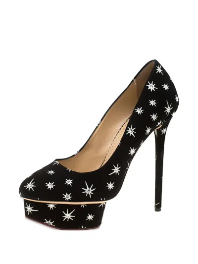 Pre-owned Charlotte Olympia 145mm Dolly Platform Pumps In Black