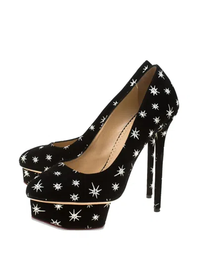 Pre-owned Charlotte Olympia 145mm Dolly Platform Pumps In Black