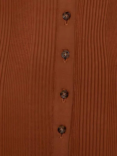 Pre-owned The Range Ribbed Button Maxi Dress