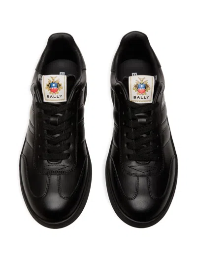 Bally Crest Ribbon-detail Sneakers In Black