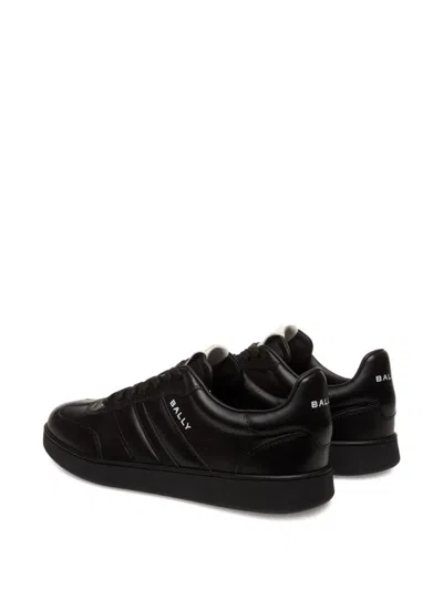 Bally Crest Ribbon-detail Sneakers In Black