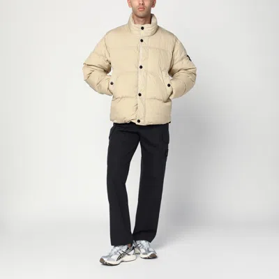 Stone Island Padded Quilted Jacket With High Collar In Multi