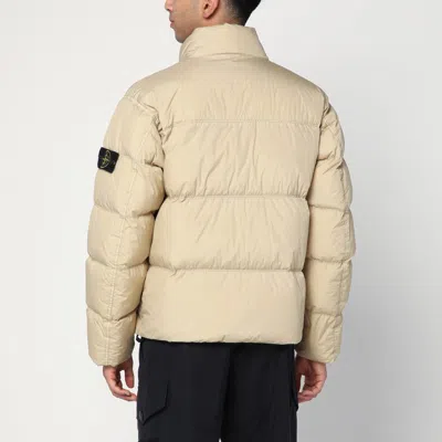 Stone Island Padded Quilted Jacket With High Collar In Multi