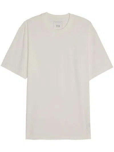 Y-3 Logo Cotton T-shirt In White