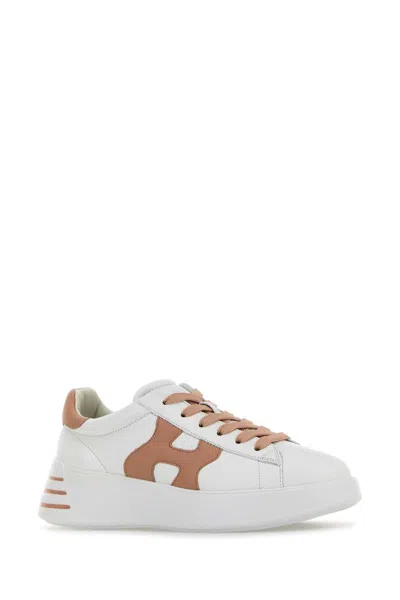 Hogan Rebel Sneakers In Nappa Leather Multicolor In White