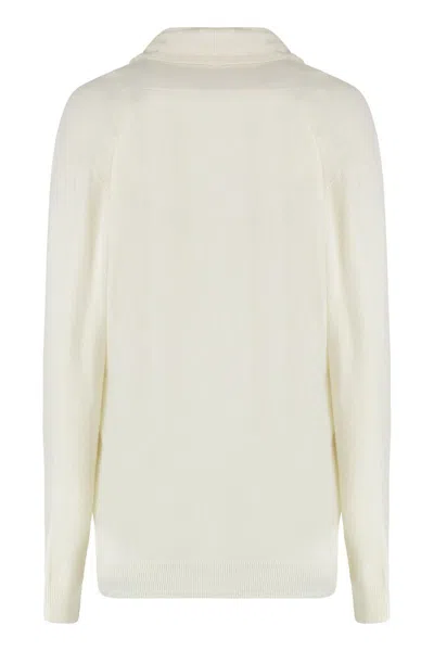Fabiana Filippi Wool-blend Cardigan In White