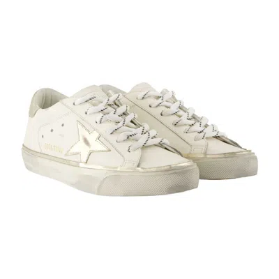 Golden Goose Deluxe Brand Women Super-star Classic With List Low-top Leather Sneakers With Used Effe